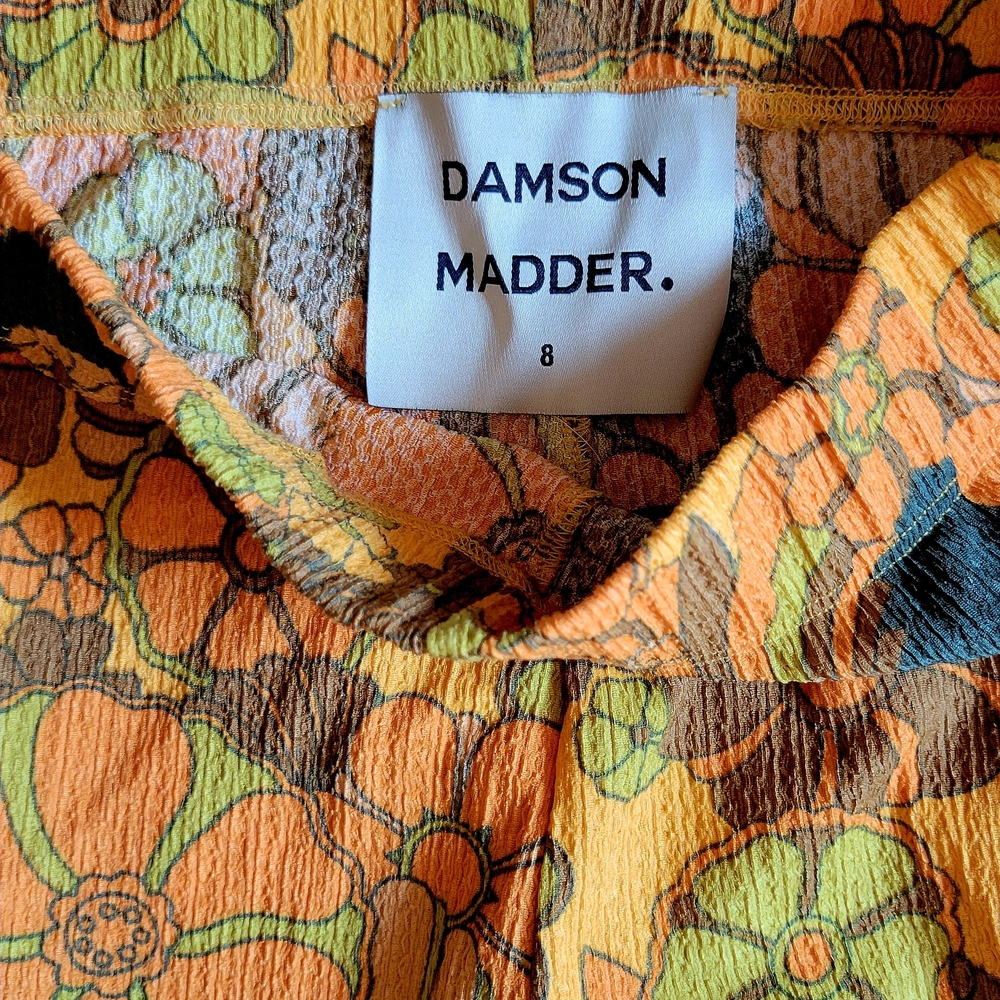 Damson Madder Floral Boot Cut Pants - Orange